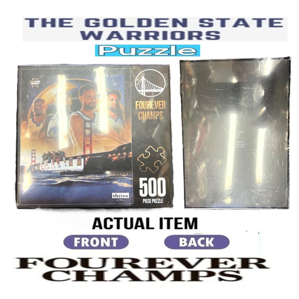 🛑 GOLDEN STATE WARRIORS ➕ PUZZLE Fourever Champs NBA Basketball 🆒 TOY SET